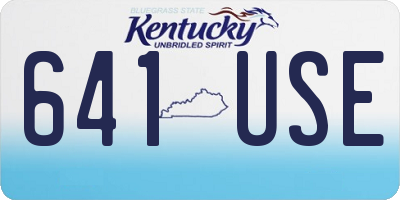 KY license plate 641USE