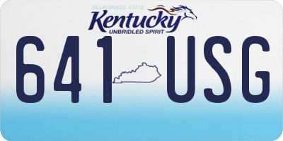 KY license plate 641USG