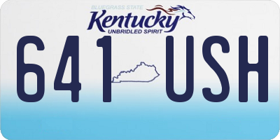 KY license plate 641USH