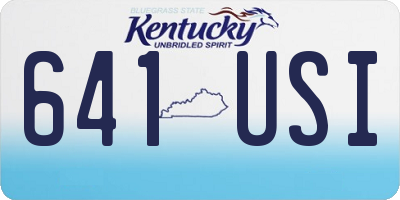 KY license plate 641USI
