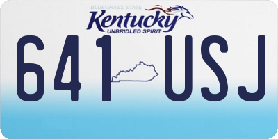 KY license plate 641USJ