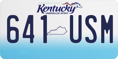 KY license plate 641USM