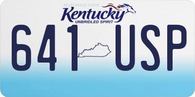 KY license plate 641USP