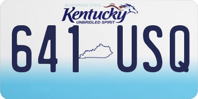 KY license plate 641USQ