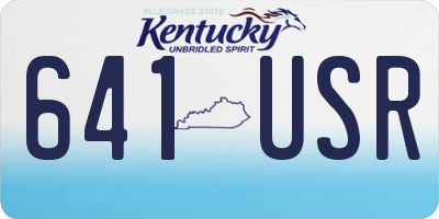 KY license plate 641USR