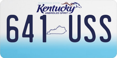 KY license plate 641USS