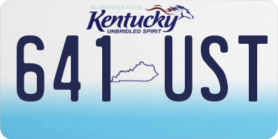 KY license plate 641UST