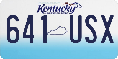 KY license plate 641USX