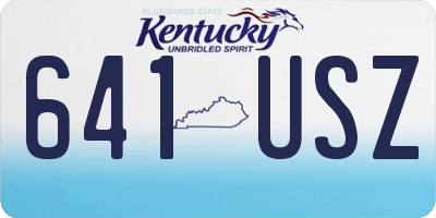 KY license plate 641USZ