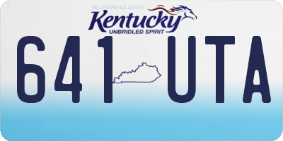 KY license plate 641UTA