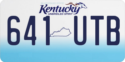 KY license plate 641UTB