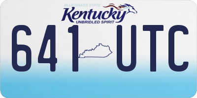 KY license plate 641UTC