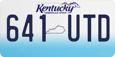 KY license plate 641UTD