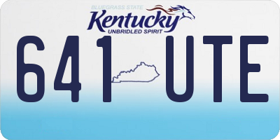 KY license plate 641UTE