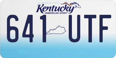 KY license plate 641UTF
