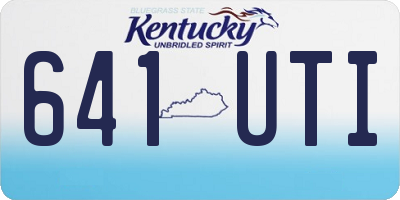 KY license plate 641UTI