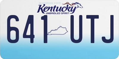 KY license plate 641UTJ
