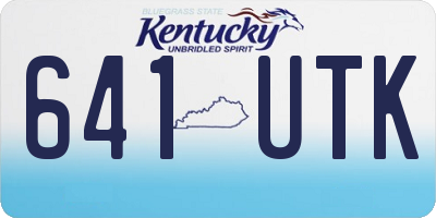 KY license plate 641UTK