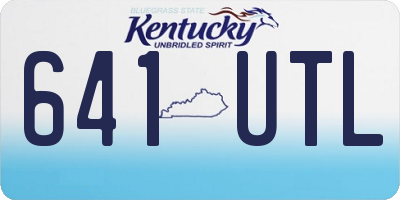 KY license plate 641UTL