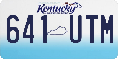 KY license plate 641UTM