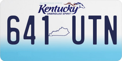 KY license plate 641UTN
