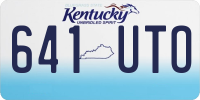 KY license plate 641UTO