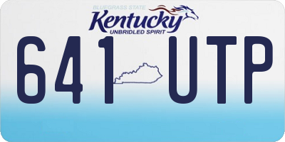 KY license plate 641UTP