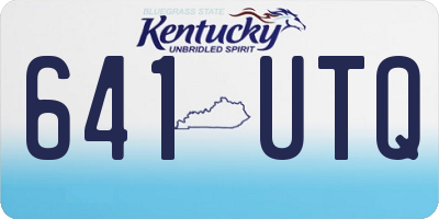 KY license plate 641UTQ