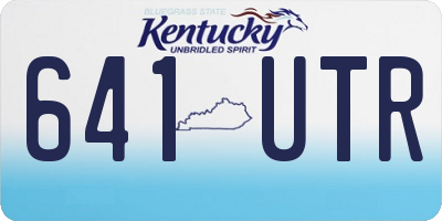 KY license plate 641UTR