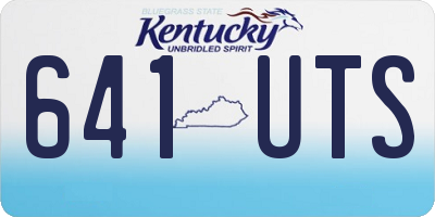 KY license plate 641UTS