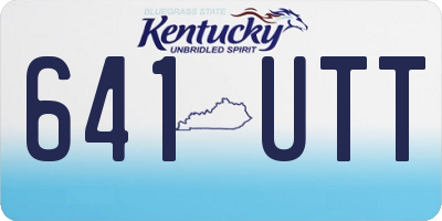 KY license plate 641UTT