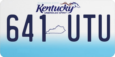 KY license plate 641UTU