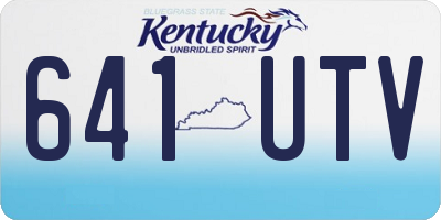 KY license plate 641UTV