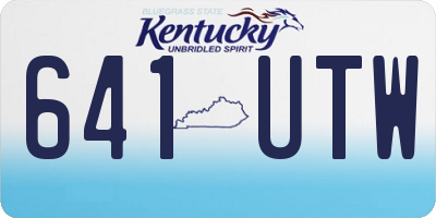 KY license plate 641UTW