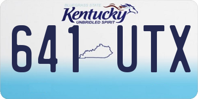 KY license plate 641UTX