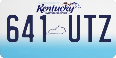 KY license plate 641UTZ