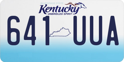 KY license plate 641UUA