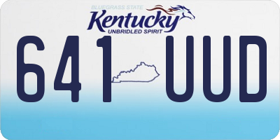 KY license plate 641UUD