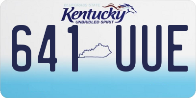 KY license plate 641UUE