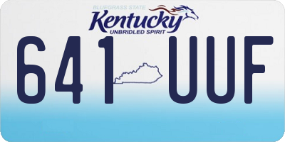 KY license plate 641UUF