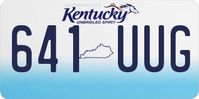 KY license plate 641UUG