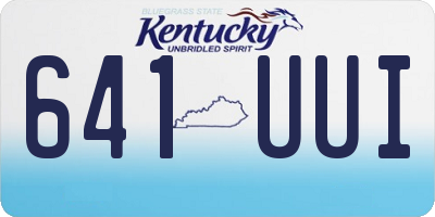 KY license plate 641UUI
