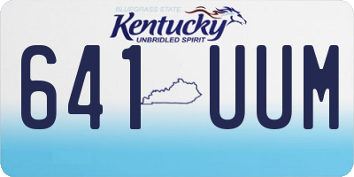 KY license plate 641UUM
