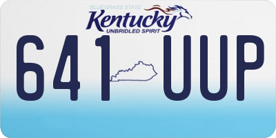 KY license plate 641UUP