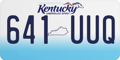 KY license plate 641UUQ