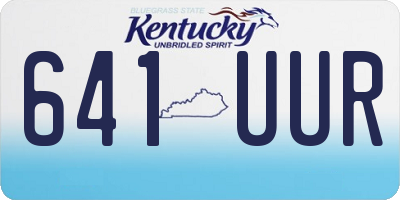 KY license plate 641UUR