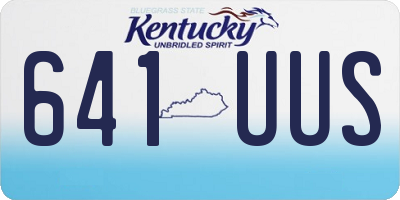 KY license plate 641UUS