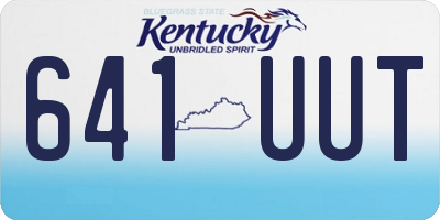 KY license plate 641UUT