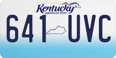 KY license plate 641UVC