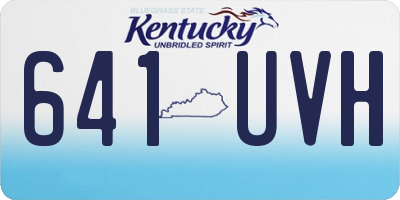 KY license plate 641UVH